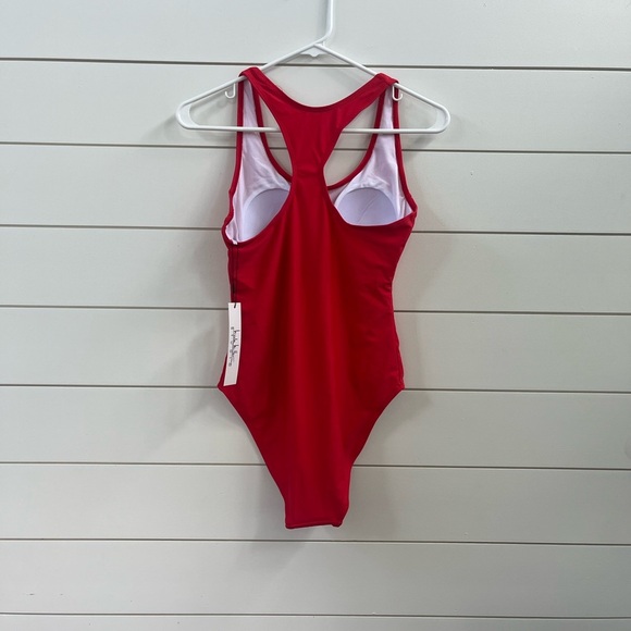 Nicole Miller Red One Piece Swimsuit - Picture 2 of 5